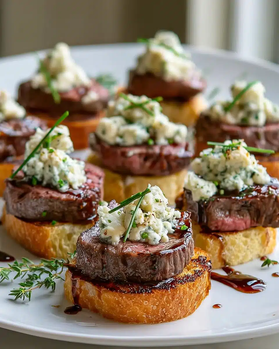 Beef Tenderloin Gorgonzola Crostini – Köstlicher Genuss!