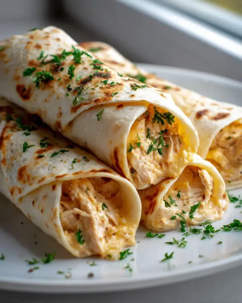 Cheesy Garlic Chicken Wraps: Dein schnelles Feierabendessen