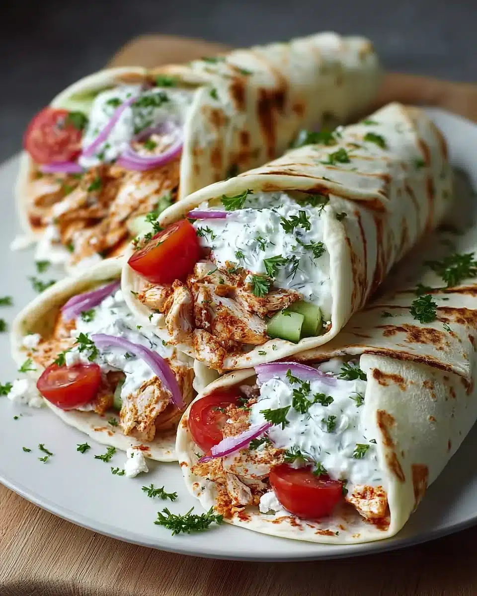 Griechische Kipwraps mit Tzatziki – Einfaches Rezept genießen!
