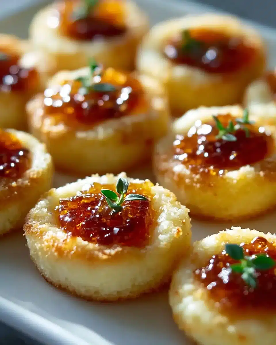 Pikante Käse-Thumbprint-Häppchen mit scharfem Chili-Gelee